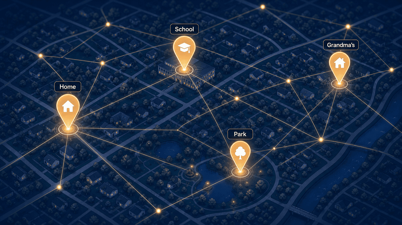 The Places Mesh: Why a Map of Your Family's Real Life Beats Live Tracking